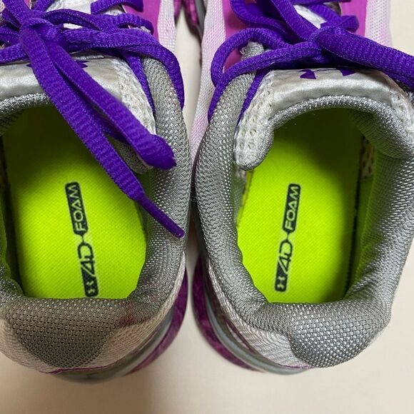Under Armour 4D Micro Foam Purple/White Sneakers - Picture 8 of 9